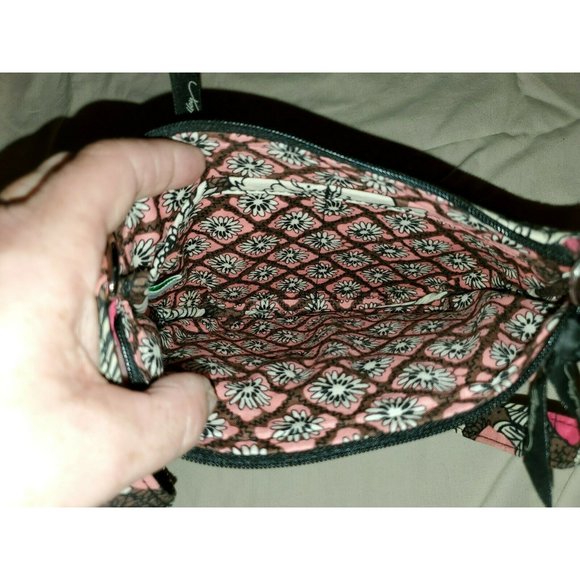 VERA BRADLEY Lizzy Crossbody MOCHA ROUGE Purse Wallet Mini Handbag - Picture 3 of 6